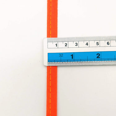 3 Yards, 5mm Flanged Insertion Piping on 10mm Band, Orange Fabric Trim
